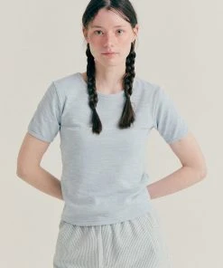 [BENSIMON] Summer 22 JERSEY HALF SLEEVE - SKY BLUE Best Sellers