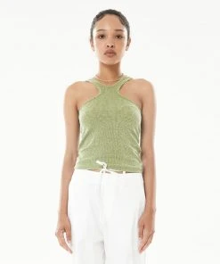 [LARTIGENT] Summer 22 DEEP ROUND SLEEVELESS(GREEN) Best Sellers