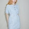 [SORRY TOO MUCH LOVE] Summer 22 Pocket Shift Tweed Dress_Blue