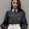 [JOORTI] SS 22 J955 Flower Laced Collar Blouse (black) Best Sellers