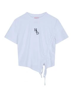 [HIGH SCHOOL DISCO] Summer 22 HSD SYMBOL RIBBON POINT CROP TOP WHITE Best Sellers