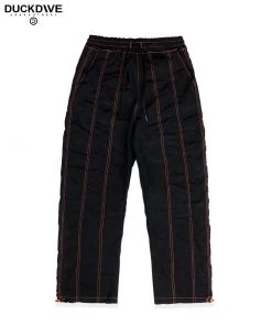 [DUCKDIVE] Summer 22 Accentuated Sim Puckering Pants Black/Orange