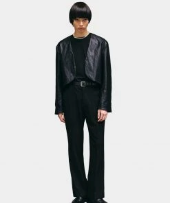 [ADD] SS 22 MARGO VEGAN LEATHER BOLERO JACKET BLACK Best Sellers