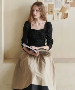 [REMANTIST] SS 22 Antique Shirring Blouse (black) Best Sellers