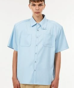 [ANOTHER YOUTH] Summer 22 Point Button Shirts - Skyblue