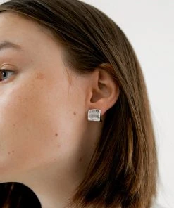 [MIDNIGHT MOMENT] Seasonless Square Earring - Silver Best Sellers
