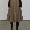 [JOORTI] SS 22 J893 Flare Button Skirt (brown) Best Sellers