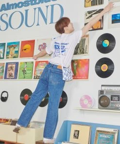 [ALMOSTBLUE] Summer 22 ALMOSTBLUE SOUND GRAPHIC T-SHIRT - VINYL SHOP