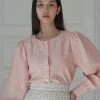 [JOORTI] SS 22 J913 Laced Round Blouse (pink) Best Sellers