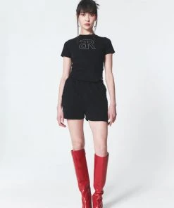 Best Sellers [INPREP] SS 22 Crystal Monogram T-shirt Black