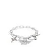 Best Sellers [STEEL EDITION] Seasonless Baby Angel Heart Toggle Bar Bracelet