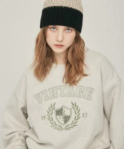[LARTIGENT] Winter 21 VINTAGE SWEATSHIRT(OATMEAL) Best Sellers
