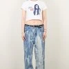 Best Sellers [OUTXO] Summer 22 Vintage Crop Tee White