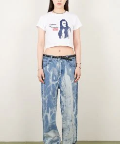 Best Sellers [OUTXO] Summer 22 Vintage Crop Tee White