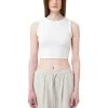 [LO AXUAL] Summer 22 RAW STRAP BACK HOLE SLEEVELESS_OFF WHITE Best Sellers