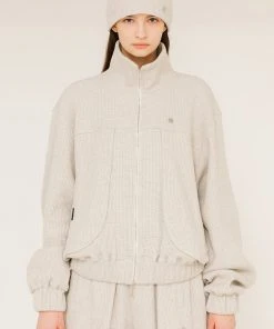 [ANOTHER YOUTH] SS 22 Logo Waffle Zip-up Jumper - Ivory Best Sellers