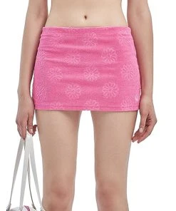 Best Sellers [CRANK] Summer 22 FLOWER TERRY SKIRT_PK