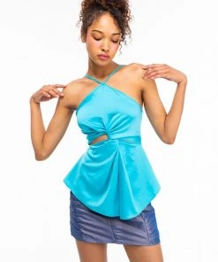 [CAPRICIEUX] Summer 22 Nymphs Blouse (BLUE)