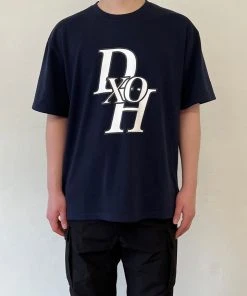 Best Sellers [DXOH] Seasonless STACK LOGO TSHIRT NAVY