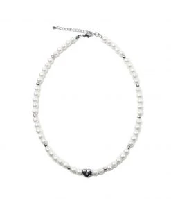 Best Sellers [LOMBRILLANT] Seasonless Heart Cubic Pearl Necklace