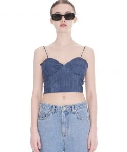 [13MONTH] SS 22 ZIPUP BUSTIER (BLUE)