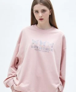 Best Sellers [LUV IS TRUE] SS 22 GLITTER LONG SLEEVE(PINK)
