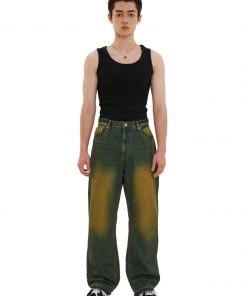 [LECYTO] Summer 22 VINTAGE WASHED WIDE DENIM PANTS_(INDIGO)