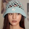[SPARKLING PIECE] Seasonless NET BUCKET-HAT SKY BLUE Best Sellers
