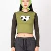 [SPUNKY] FW 21 HEART FUR T-SHIRT (GREEN)