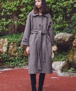 Best Sellers [SORRY TOO MUCH LOVE] FW 21 French Herringbone Raglan Coat_Brown