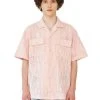 [LECYTO] Summer 22 OPEN COLLAR CLOVER LACE SHIRTS_(PINK)