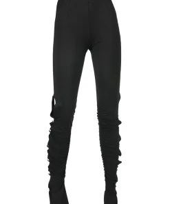 [EONHEY] Seasonless Ruched Loose Leggings(black)