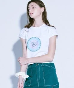 [AMARDEW] Summer 22 Love Crop Short-Sleeved T-Shirt_White Best Sellers