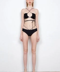 [PAIN OR PLEASURE] Summer 22 UNDINE BIKINI SET Black Best Sellers