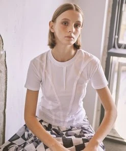 Best Sellers [FABERFINGER] Summer 22 Pintuck Line T-shirt