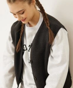 Best Sellers [DEARSTALKER] SS 22 RICH BOUCLE VEST - BLACK