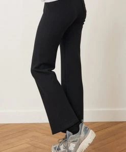 Best Sellers [DEARSTALKER] SS 22 FLUFFY KNIT PANTS - BLACK