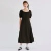 [ANEDIT] Summer 22 Button Square Neck Dress_BK Best Sellers