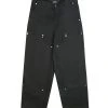 [MADMARS] SS 22 Rivet Double Knee Pants Black Best Sellers