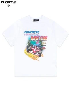 [DUCKDIVE] Summer 22 Wave Club F1 T-Shirt White Best Sellers