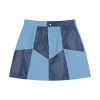 [HIGH SCHOOL DISCO] SS 22 Coated Color Block Skirt_Blue