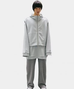 [ADD] SS 22 BLING STUD VEST HOODIE ZIP-UP MINT