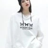 Best Sellers [LUV IS TRUE] Summer 22 GLITTER LONG SLEEVE(WHITE)