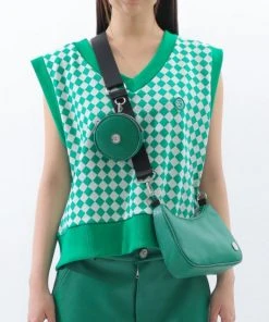[BASICCOTTON] Seasonless Leather Hobobag - GREEN