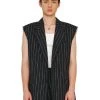 [LECYTO] Summer 22 PIN-STRIPE DADDY FIT VEST_(BLACK)