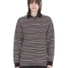 [13MONTH] SS 22 STRIPE COLLARED T-SHIRT (BLACK)