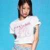 [NASTY FANCY CLUB] Summer 22 MOMO CROP TEE (WHITE)_F22QB449 Best Sellers
