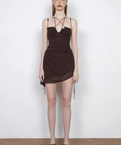 [PAIN OR PLEASURE] Summer 22 EOS DRESS Brown