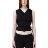 Best Sellers [LO AXUAL] Summer 22 SIDE SHIRRING VEST_BLACK