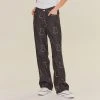 Best Sellers [AQOSTUDIOSPACE] SS 22 AQO BEAR PATTERN DENIM PANTS BLACK